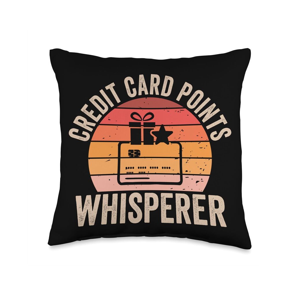 7214 Credit Points Whisperer Swipe Payment Card Holder Throw Pillow 16x16